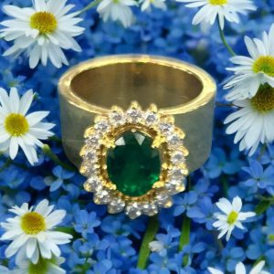 18k Emerald and Diamond
