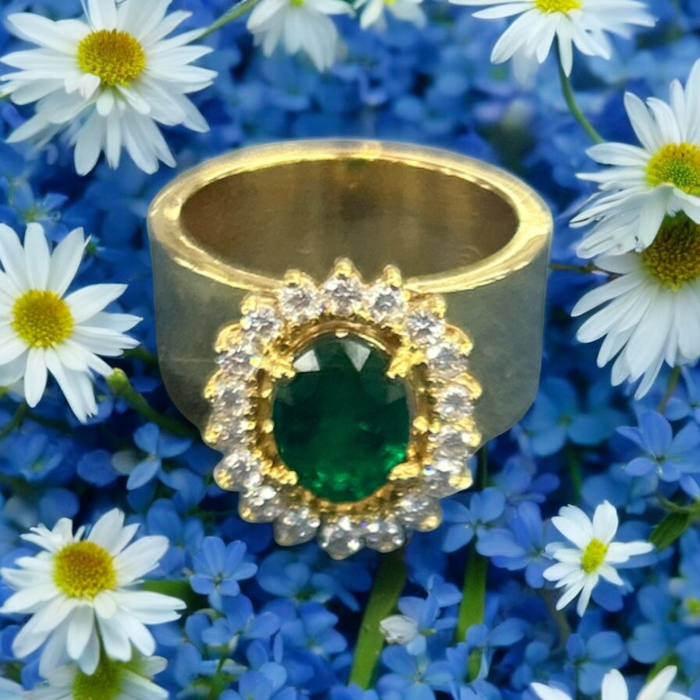 18k Emerald and Diamond