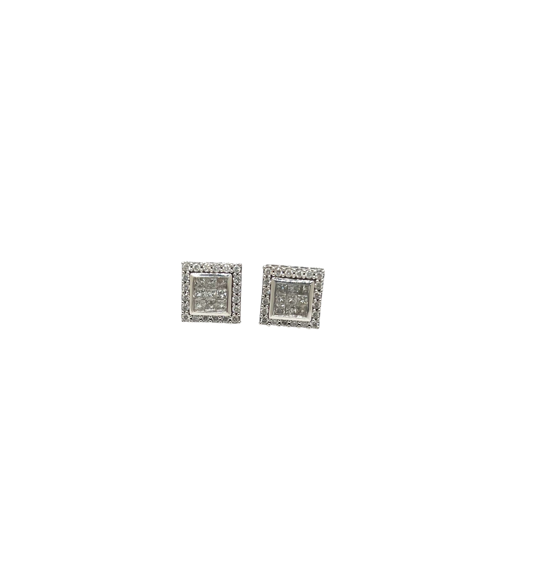 14k Square Dia Cluster