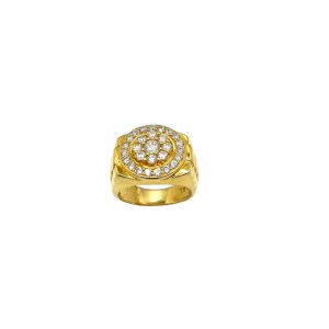 14k Diamond Cluster