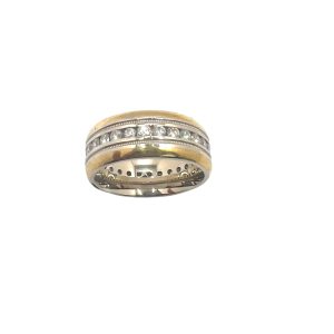 14k Two Tone Dia Ring